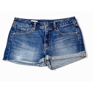 Gap 1969 Women's Size 27 P Blue Denim Slim Cut Offs Cuffed Shorts